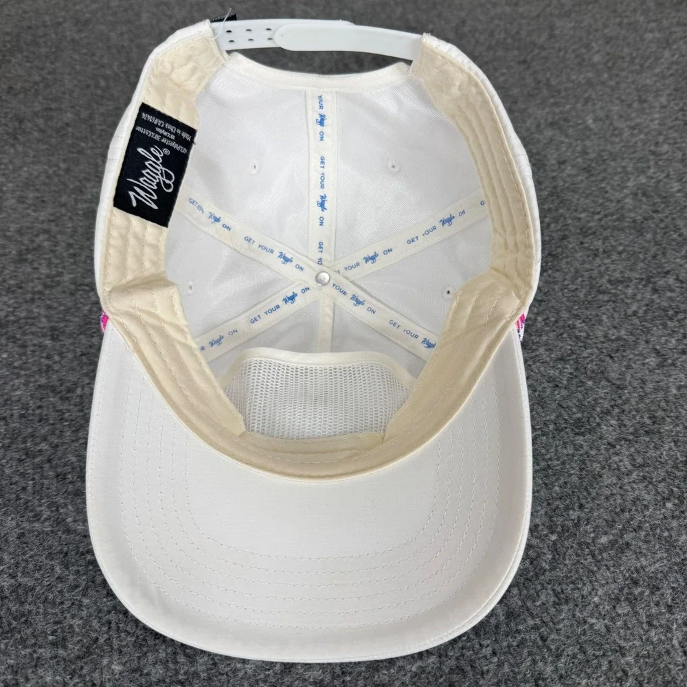 Waggle Golf Yeti Rope Hat Mens White Snapback Performance Golf Cap Adjustable